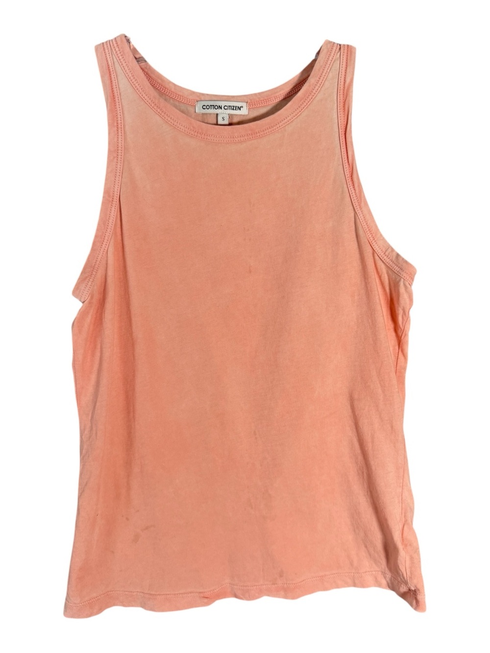 Cotton Citizen 100% Supima Cotton Orange Tank Top S